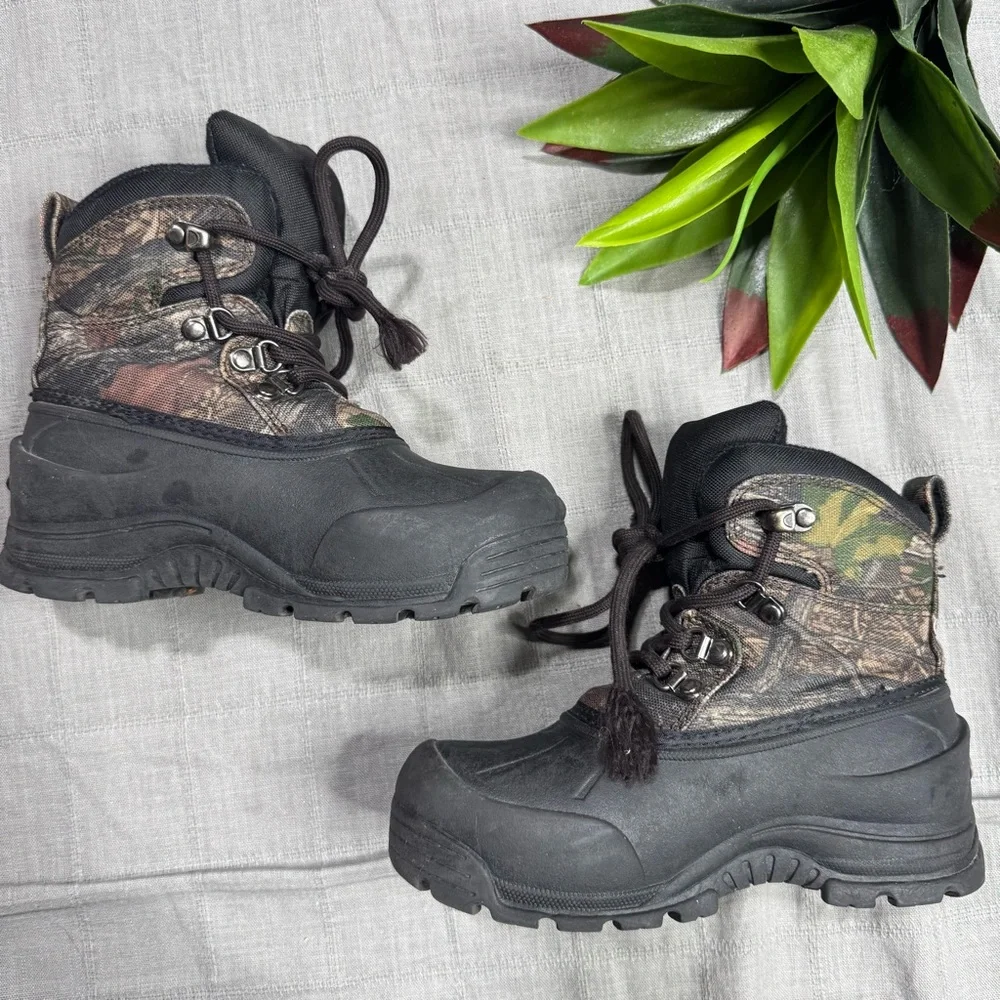 Northside Camo Insulated Snow Boots Thermolite Hunting Boys Size 1